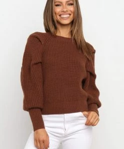 PUP3 Arimura Knit Sweater - Brown Clothing
