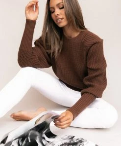 PUP3 Arimura Knit Sweater - Brown Clothing