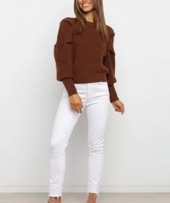 PUP3 Arimura Knit Sweater - Brown Clothing