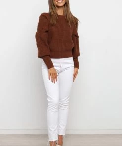 PUP3 Arimura Knit Sweater - Brown Clothing