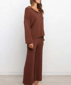 PUP3 Aroha Knit Sweater - Chocolate Brown Clothing