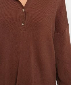 PUP3 Aroha Knit Sweater - Chocolate Brown Clothing