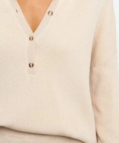 PUP3 Aroha Knit Sweater - Cream Clothing