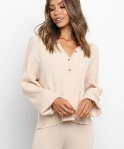 PUP3 Aroha Knit Sweater - Cream Clothing