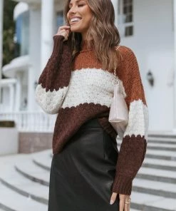 PUP52 Clothing Barbarian Knit Sweater - Brown Stripe