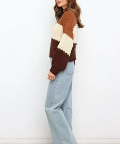 PUP52 Clothing Barbarian Knit Sweater - Brown Stripe
