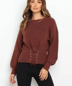 PUP52 Clothing Berrida Knit Sweater - Chocolate Brown