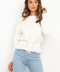 PUP52 Berrida Knit Sweater - White Clothing