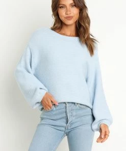 PUP30 Briggs Knit Sweater - Blue Clothing