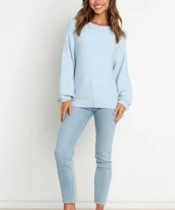 PUP30 Briggs Knit Sweater - Blue Clothing