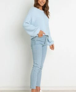 PUP30 Briggs Knit Sweater - Blue Clothing