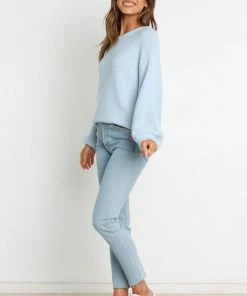 PUP30 Briggs Knit Sweater - Blue Clothing