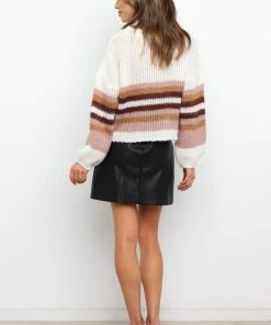 PUP52 Bronte Knit Sweater - Pink Stripe For The Bride