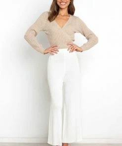 PUP4 Brother Knit Sweater - Beige Clothing