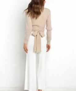 PUP4 Brother Knit Sweater - Beige Clothing