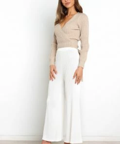 PUP4 Brother Knit Sweater - Beige Clothing