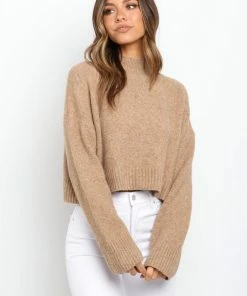 PUP5 Brumby Knit Sweater - Brown Clothing