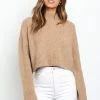 PUP5 Brumby Knit Sweater - Brown Clothing