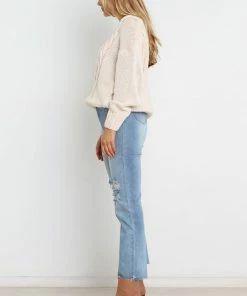 PUP4 Cammy Knit Sweater - Cream Bump Friendly