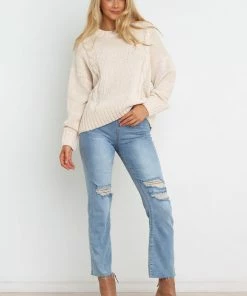 PUP4 Cammy Knit Sweater - Cream Bump Friendly
