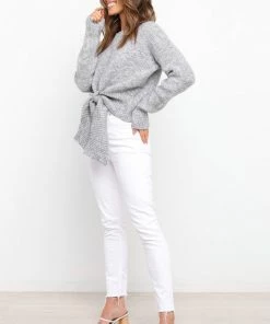 PUP44 Clothing Captivate Knit Sweater - Grey
