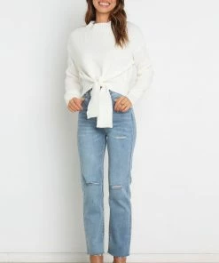 PUP44 Captivate Knit Sweater - Cream Clothing