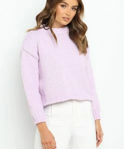 PUP52 Debut Knit Sweater - Lilac Clothing
