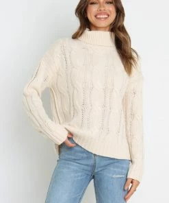 PUP4 Emily Knit Sweater - Cream Clothing