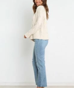 PUP4 Emily Knit Sweater - Cream Clothing