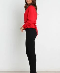 PUP20 Fiona Knit Sweater - Red Clothing