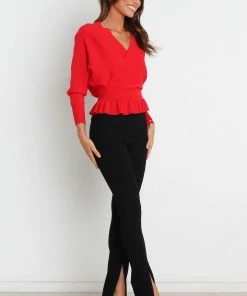 PUP20 Fiona Knit Sweater - Red Clothing