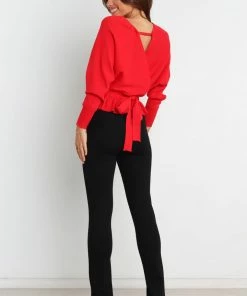 PUP20 Fiona Knit Sweater - Red Clothing