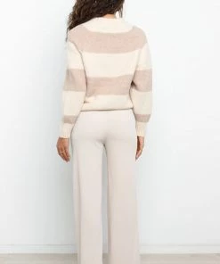 PUP50 Hailee Knit Sweater - Beige Stripe