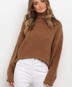 PUP3 Clothing Iovita Knit Sweater - Brown