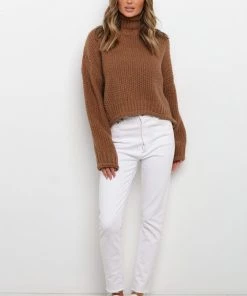 PUP3 Clothing Iovita Knit Sweater - Brown