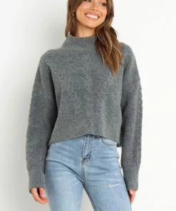 PUP53 Jeremo Knit Sweater - Dark Grey Clothing