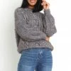 PUP20 Jessica Knit Sweater - Grey Clothing