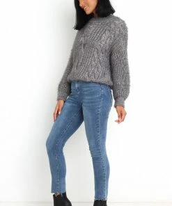 PUP20 Jessica Knit Sweater - Grey Clothing
