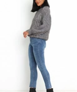 PUP20 Jessica Knit Sweater - Grey Clothing