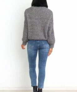 PUP20 Jessica Knit Sweater - Grey Clothing