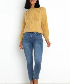 PUP20 Jessica Knit Sweater - Mustard Clothing