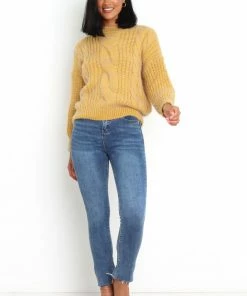 PUP20 Jessica Knit Sweater - Mustard Clothing
