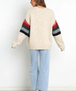 PUP50 Keelee Knit Sweater - Beige Stripe
