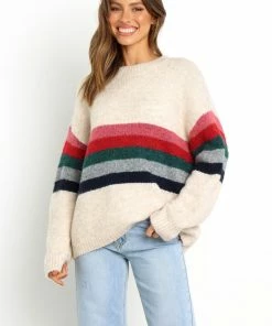 PUP50 Keelee Knit Sweater - Beige Stripe