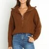 PUP14 Kerry Knit Sweater - Chocolate Brown