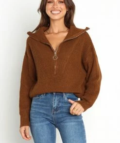 PUP14 Kerry Knit Sweater - Chocolate Brown