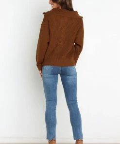 PUP14 Kerry Knit Sweater - Chocolate Brown