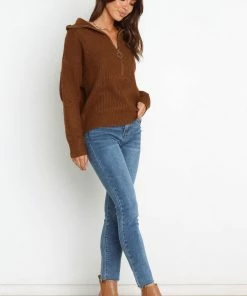 PUP14 Kerry Knit Sweater - Chocolate Brown