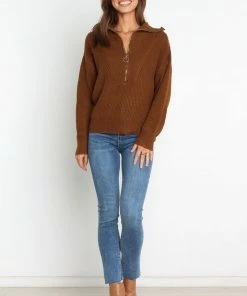 PUP14 Kerry Knit Sweater - Chocolate Brown