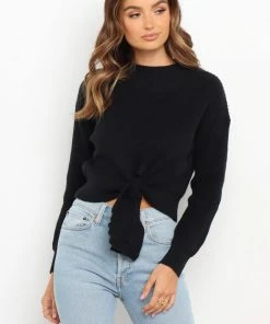 PUP14 Koreen Knit Sweater - Black Clothing